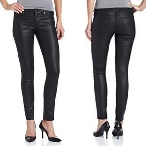 Rich & Skinny Black Slick Coated Legacy Jeans